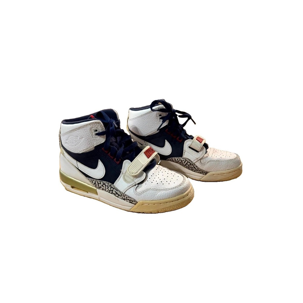 Nike Air Jordan Legacy 312 Olympic AT4040-101 Kids US 7 Shoes White Blue Sneaker